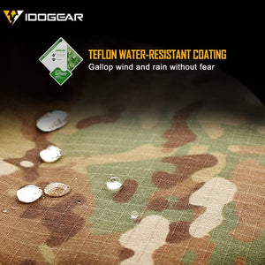 Le pantalon tactique IDOGEAR "IG-PA3204" pour missions et airsoft offre un design camouflage avec poches accordéon pour plus de rangement.