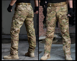 Le pantalon tactique IDOGEAR "IG-PA3204" pour missions et airsoft offre un design camouflage avec poches accordéon pour plus de rangement.