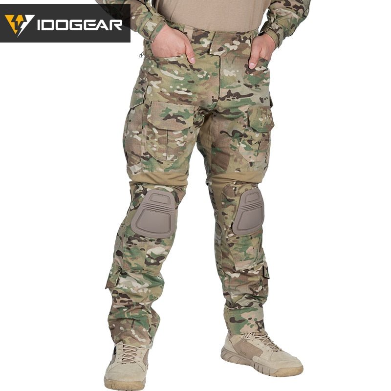 Pantalon tactique camouflage pour l'airsoft, chasse et militaire 1kg "IDOGEAR - G3" - | Planète Rando