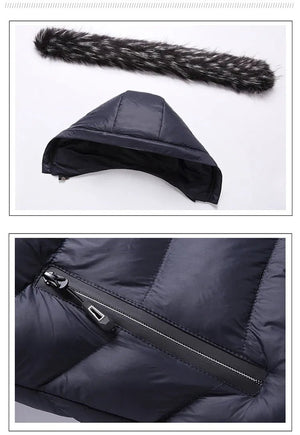 Parka d'hiver à capuche avec col en fourrure pour homme "New Zolun - KB Fashion" - Planète Rando