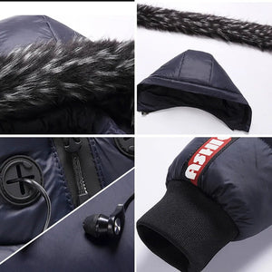 Parka d'hiver à capuche avec col en fourrure pour homme "New Zolun - KB Fashion" - Planète Rando