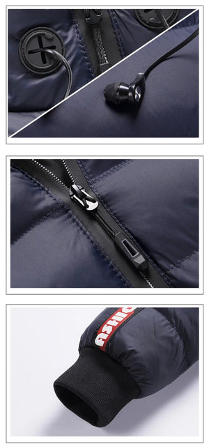 Parka d'hiver à capuche avec col en fourrure pour homme "New Zolun - KB Fashion" - Planète Rando