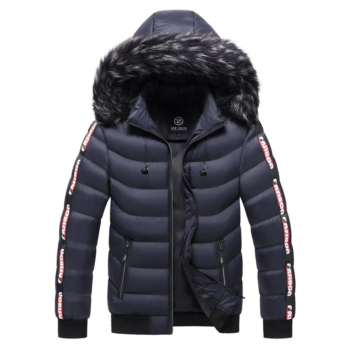 Parka d'hiver à capuche avec col en fourrure pour homme "New Zolun - KB Fashion" - Planète Rando