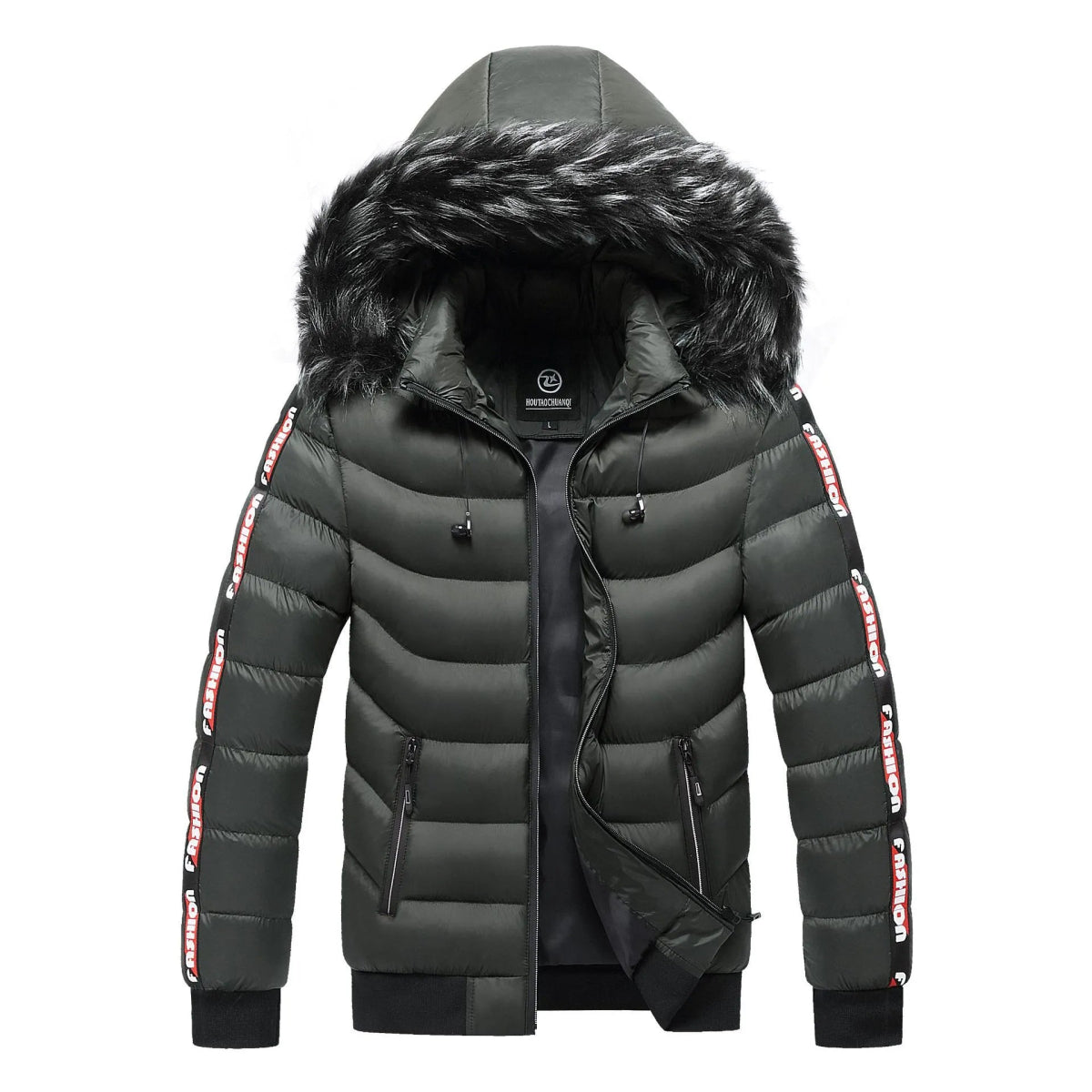 Parka d'hiver à capuche avec col en fourrure pour homme "New Zolun - KB Fashion" - Planète Rando