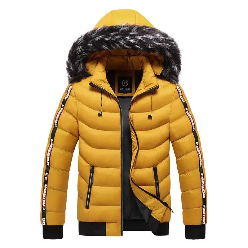 Parka d'hiver à capuche avec col en fourrure pour homme "New Zolun - KB Fashion" - Planète Rando