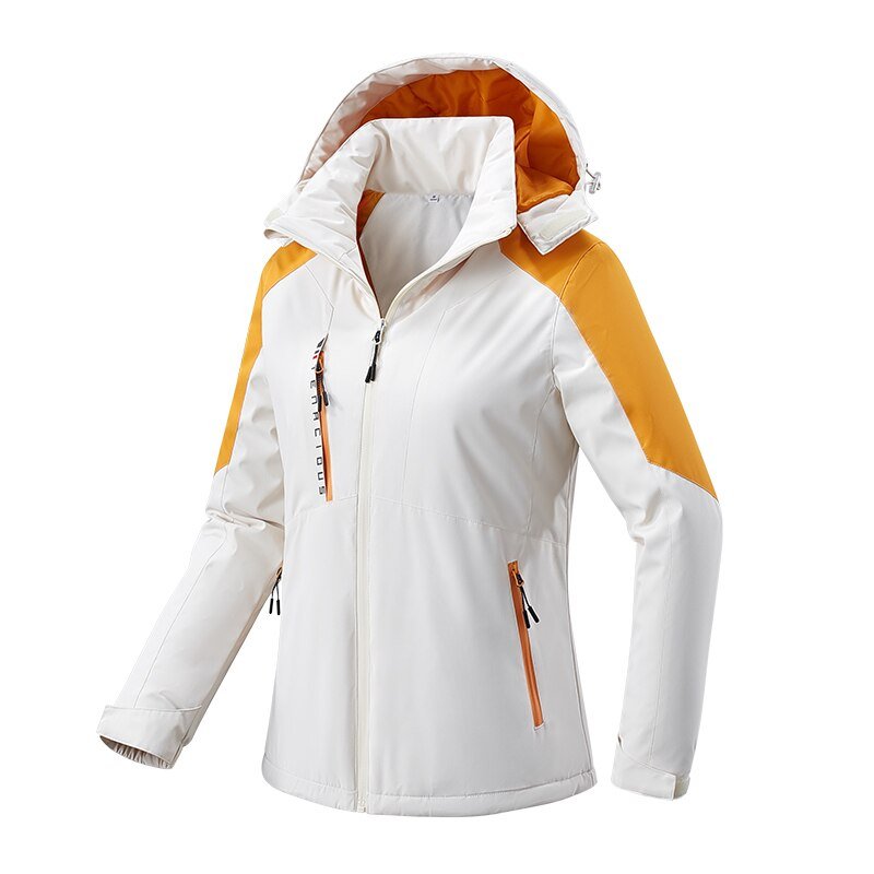 Parka d'hiver chaude & imperméable pour femme 1,2kg "MILOOR - Tenacious" - Blanc / M | Planète Rando