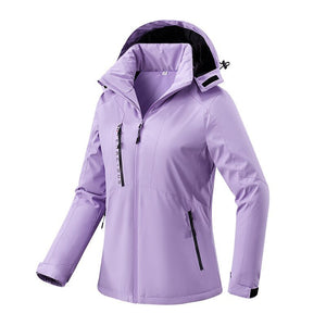 Parka d'hiver chaude & imperméable pour femme 1,2kg "MILOOR - Tenacious" - Violet / M | Planète Rando