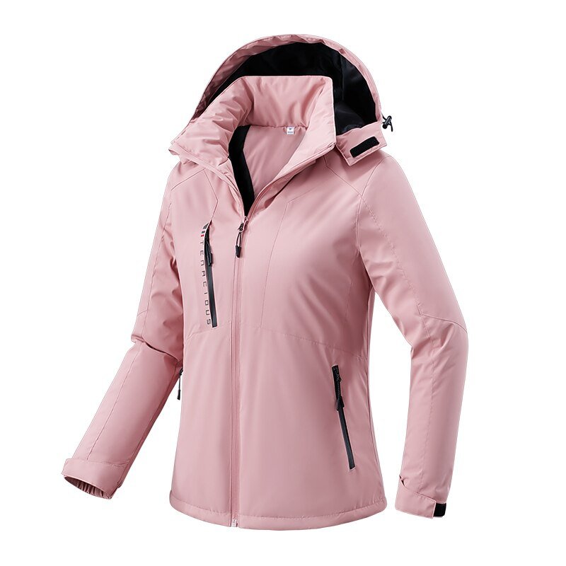 Parka d'hiver chaude & imperméable pour femme 1,2kg "MILOOR - Tenacious" - Rose / M | Planète Rando