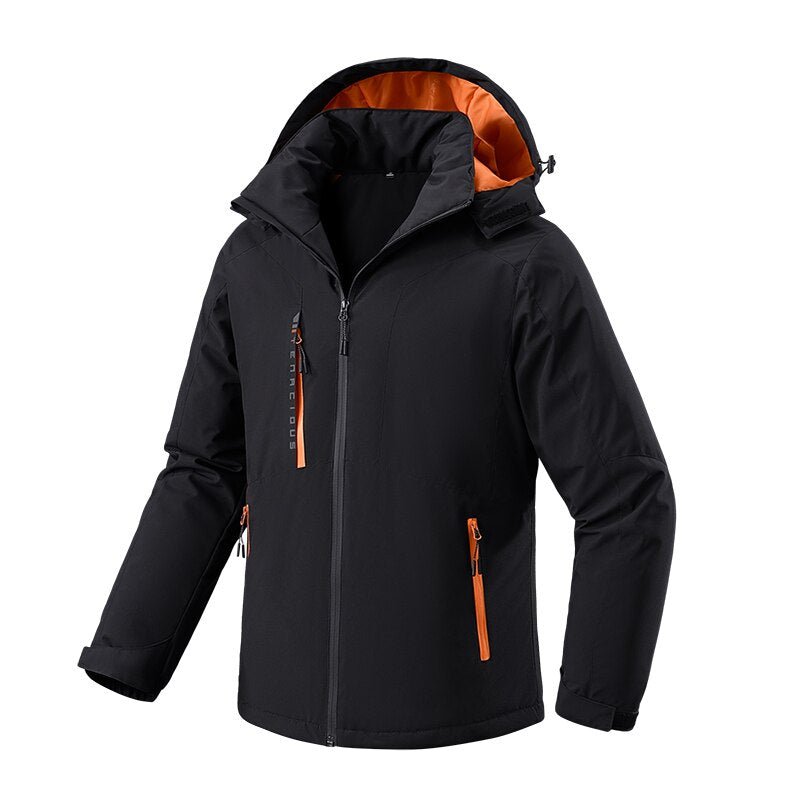 Parka d'hiver chaude & imperméable pour homme 1,2kg "MILOOR - Tenacious" - Noir / M | Planète Rando