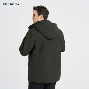 Parka d'hiver coupe-vent avec capuche pour homme 1,2kg "CORBONA – N-BX031" - | Planète Rando