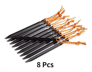 Piquets de tente en aluminium de 18CM lot de 8 pièces 12g "JUNGLE KING – Light picket" - Noir | Planète Rando