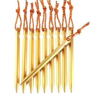 Piquets de tente en aluminium de 18CM lot de 8 pièces 12g "JUNGLE KING – Light picket" - | Planète Rando