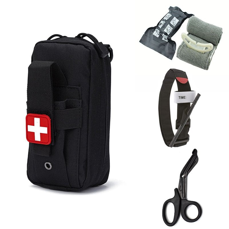 Pochette tactique médicale, IFAK / kit de premiers secours "Clusgo - EMT medik" - Black set D | Planète Rando