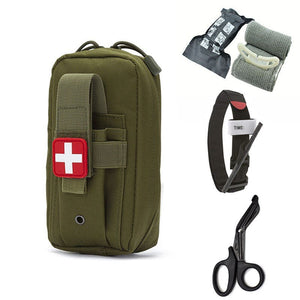 Pochette tactique médicale, IFAK / kit de premiers secours "Clusgo - EMT medik" - green set D | Planète Rando