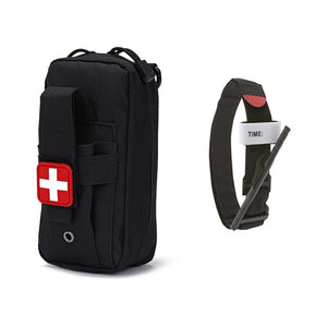 Pochette tactique médicale, IFAK / kit de premiers secours "Clusgo - EMT medik" - Black set C | Planète Rando