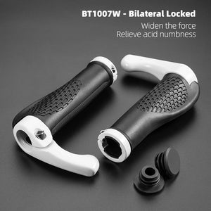 Poignées de vélo VTT antichocs & ergonomiques 300g "ROCKBROS – BT100 series" - BT1007W | Planète Rando