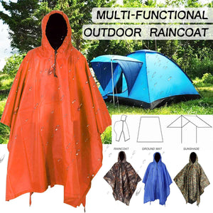 Poncho 3 en 1 imperméable en nylon ripstop "Raincoat" - Planète Rando