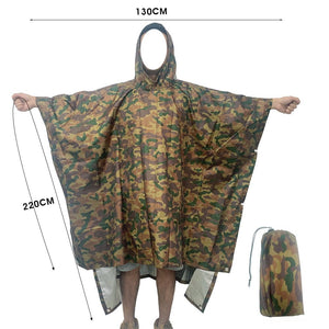 Poncho 3 en 1 imperméable en nylon ripstop "Raincoat" - Planète Rando