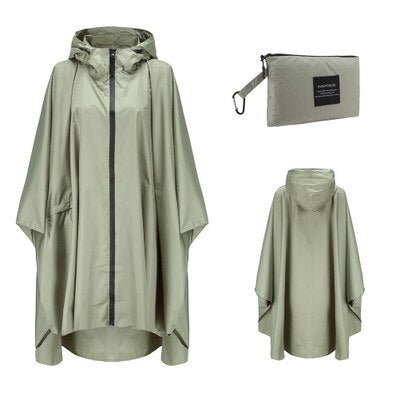 Poncho imperméable / veste de pluie de randonnée en plein air "Kmooliistory - Rain Poncho" - Vert | Planète Rando