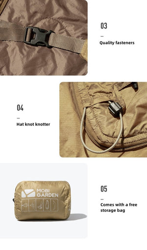 Poncho / sac de couchage 2 en 1 confort 10°C 750g "Mobi Garden - Outdoor cloak" - Planète Rando