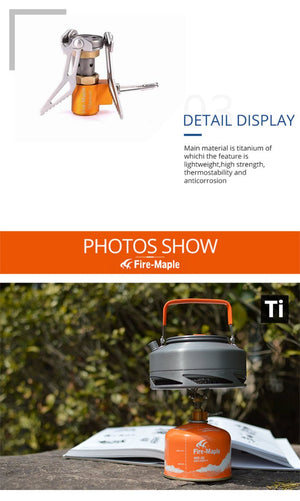 Rechaud à gaz portable en titane ultraléger 45g "Fire Maple – FMS-300T" - Planète Rando
