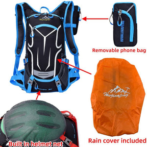 Sac à d'hydratation pour cyclisme / sac à dos vélo avec housse de pluie "Raptors Sports - 18L" - Planète Rando