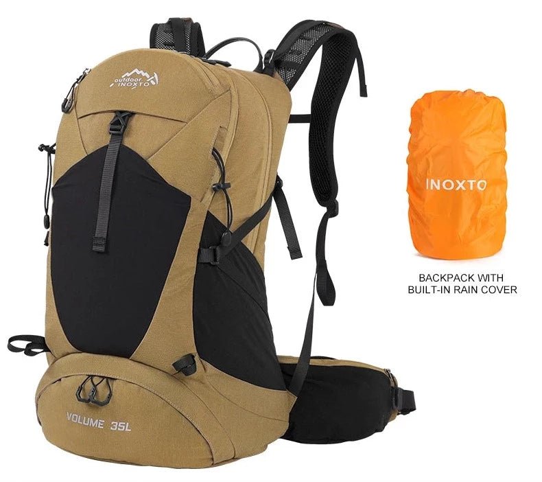 Sac à Dos De Randonnée Imperméable 45L INOXTO - Léger, Avec Housse De Pluie, Compartiment Ordinateur 17 Pouces, Idéal Camping Et Alpinisme