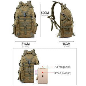 Sac à dos militaire tactique avec bandes réfléchissantes 40L "Scione - Backapcak outdoor" - Planète Rando