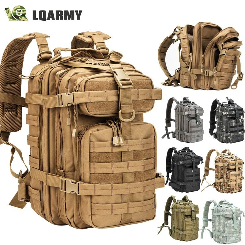 Sac à dos tactique en Nylon 1000D 30L "LQARMY - Tactical bagpack" - Planète Rando