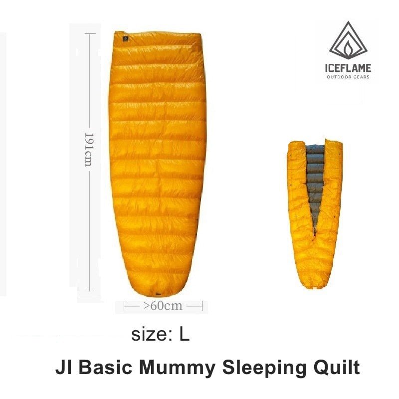 Sac de couchage à 90% duvet de canard blanc 700+FP "Ice Flame - ExtraQuilt" - Planète Rando