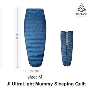 Sac de couchage à 90% duvet de canard blanc 700+FP "Ice Flame - ExtraQuilt" - Planète Rando