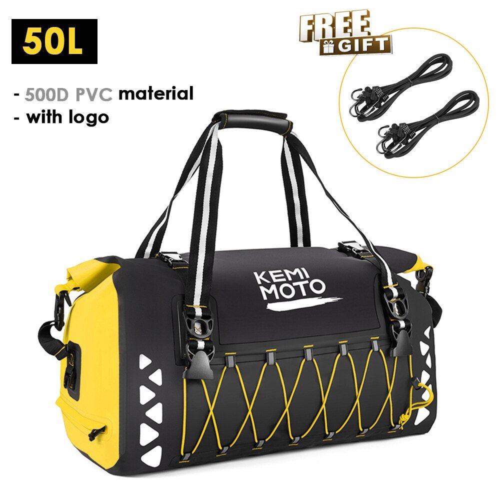 Sacoche arrière imperméable en PVC avec bandoulière "KemiMoto - Luggage bag" - Planète Rando