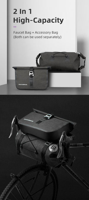 Sacoche de guidon sur cadre avant de vélo avec accessoires 300g "Rockbros - AS-015" - Planète Rando