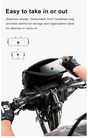 Sacoche de guidon vélo / bikepacking "Rhinowalk - X2 series" - Planète Rando