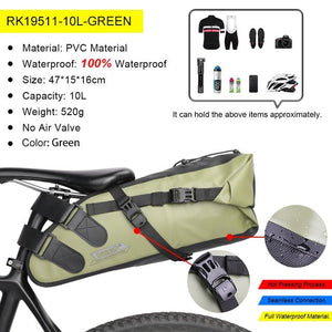 Sacoche de selle de vélo imperméable 5L/10L/13L "Rhinowalk - RK511 series" - Planète Rando