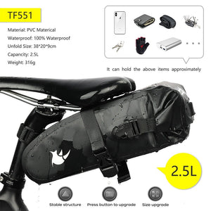 Sacoche de selle de vélo imperméable 5L/10L/13L "Rhinowalk - RK511 series" - Planète Rando