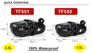 Sacoche de selle de vélo imperméable 5L/10L/13L "Rhinowalk - RK511 series" - Planète Rando