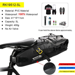 Sacoche de selle de vélo imperméable 5L/10L/13L "Rhinowalk - RK511 series" - Planète Rando