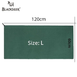 Serviette antibactérienne à séchage rapide ultralégère (à partir de 17g) "Blackdeer - Yarn Dyed" - Vert foncé / L | Planète Rando