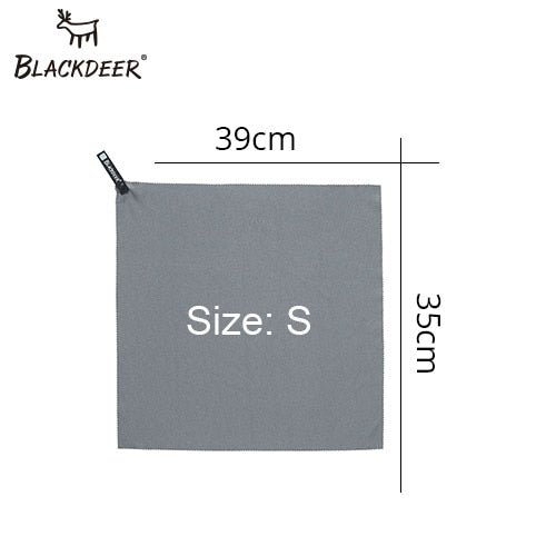Serviette antibactérienne à séchage rapide ultralégère (à partir de 17g) "Blackdeer - Yarn Dyed" - Gris / S | Planète Rando
