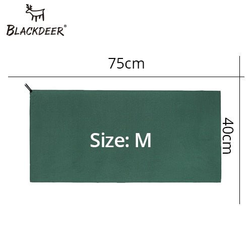 Serviette antibactérienne à séchage rapide ultralégère (à partir de 17g) "Blackdeer - Yarn Dyed" - Vert foncé / M | Planète Rando