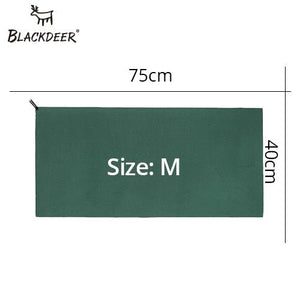 Serviette antibactérienne à séchage rapide ultralégère (à partir de 17g) "Blackdeer - Yarn Dyed" - Vert foncé / M | Planète Rando