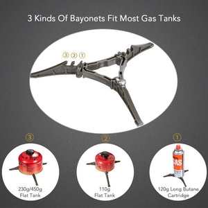 Support de trépied pour cartouche de gaz "Campingmoon - Gas tank" - Planète Rando