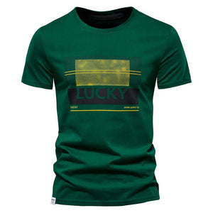 T-shirt à manches courtes et col Rond pour homme "AIOPESON - Lucky" - Vert foncé / L (65-72kg) | Planète Rando