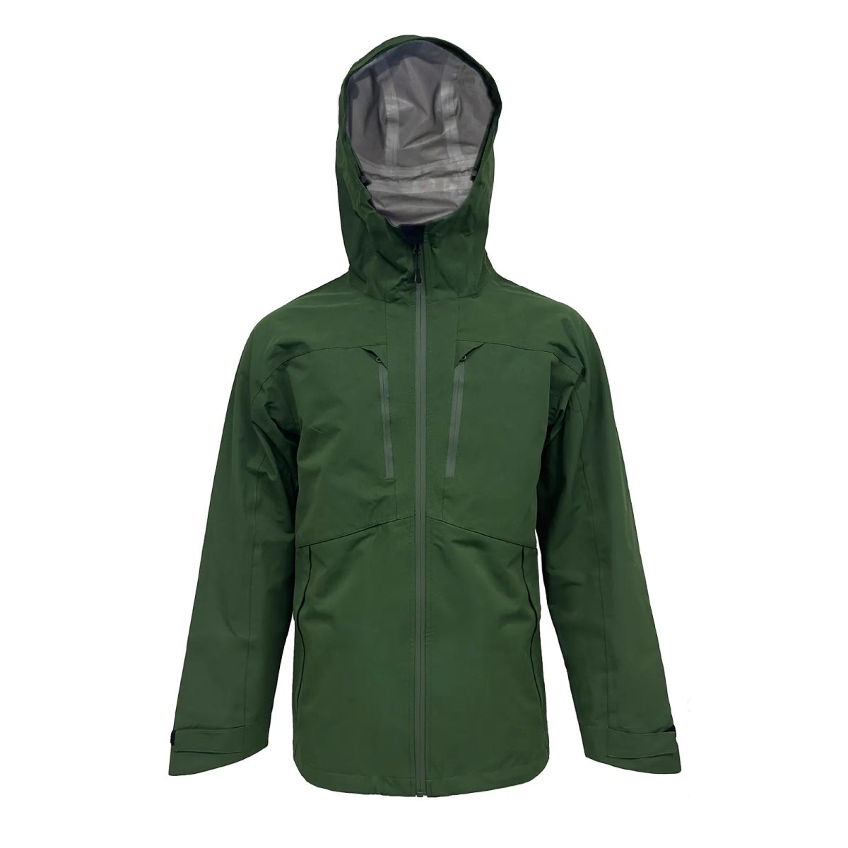 Veste de randonnée imperméable à 3 couches avec capuche pour homme "LKVER - DWR Jacket" - Vert foncé / S | Planète Rando