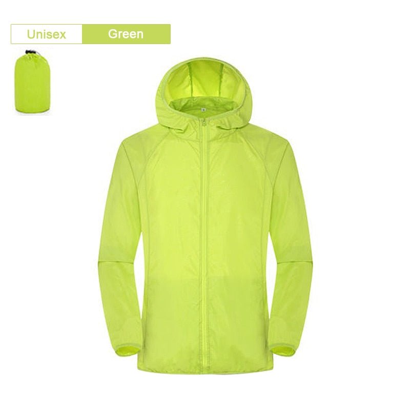 Veste imperméable / coupe-vent ultraléger UPF 40+ 120g "LNGXO - UL-Light" - Vert fluo / S | Planète Rando