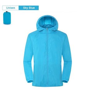 Veste imperméable / coupe-vent ultraléger UPF 40+ 120g "LNGXO - UL-Light" - Bleu ciel / S | Planète Rando