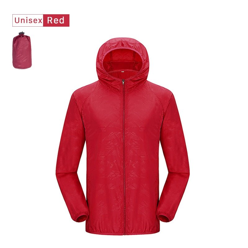 Veste imperméable / coupe-vent ultraléger UPF 40+ 120g "LNGXO - UL-Light" - Rouge / S | Planète Rando