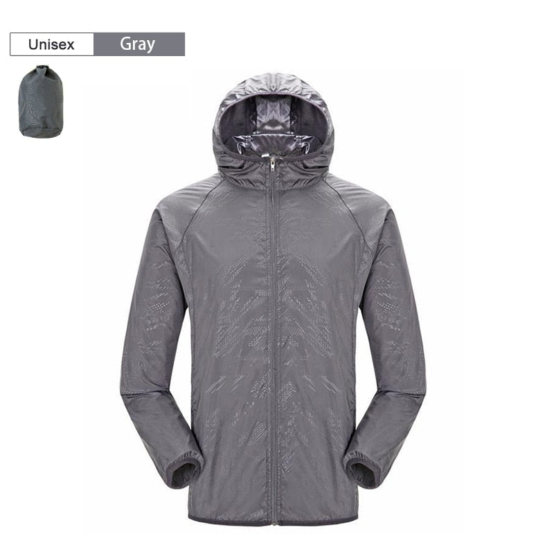 Veste imperméable / coupe-vent ultraléger UPF 40+ 120g "LNGXO - UL-Light" - Gris foncé / S | Planète Rando