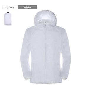 Veste imperméable / coupe-vent ultraléger UPF 40+ 120g "LNGXO - UL-Light" - Blanc / S | Planète Rando
